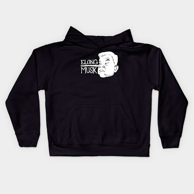 Elong Musk Kids Hoodie by ChurchOfRobot